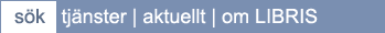 Navigation p&aring; LIBRIS webbplats