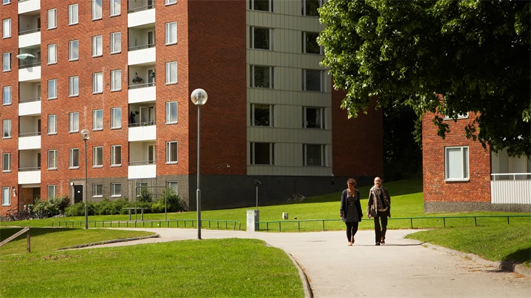 Bostadsområde, lägenhetshus, förort