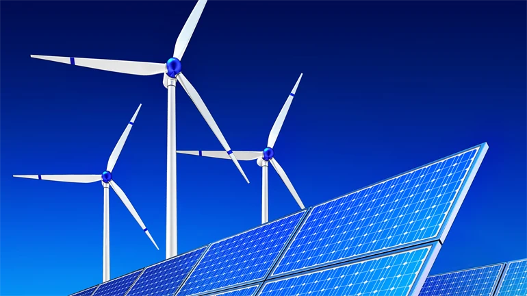 Green Energy Solar cells and wind mills