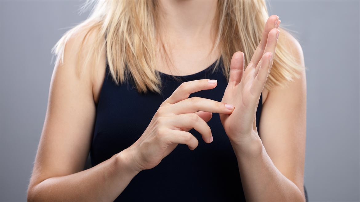 Woman Using Sign Language