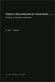 Object recognition by computer by William Eric Leifur Grimson