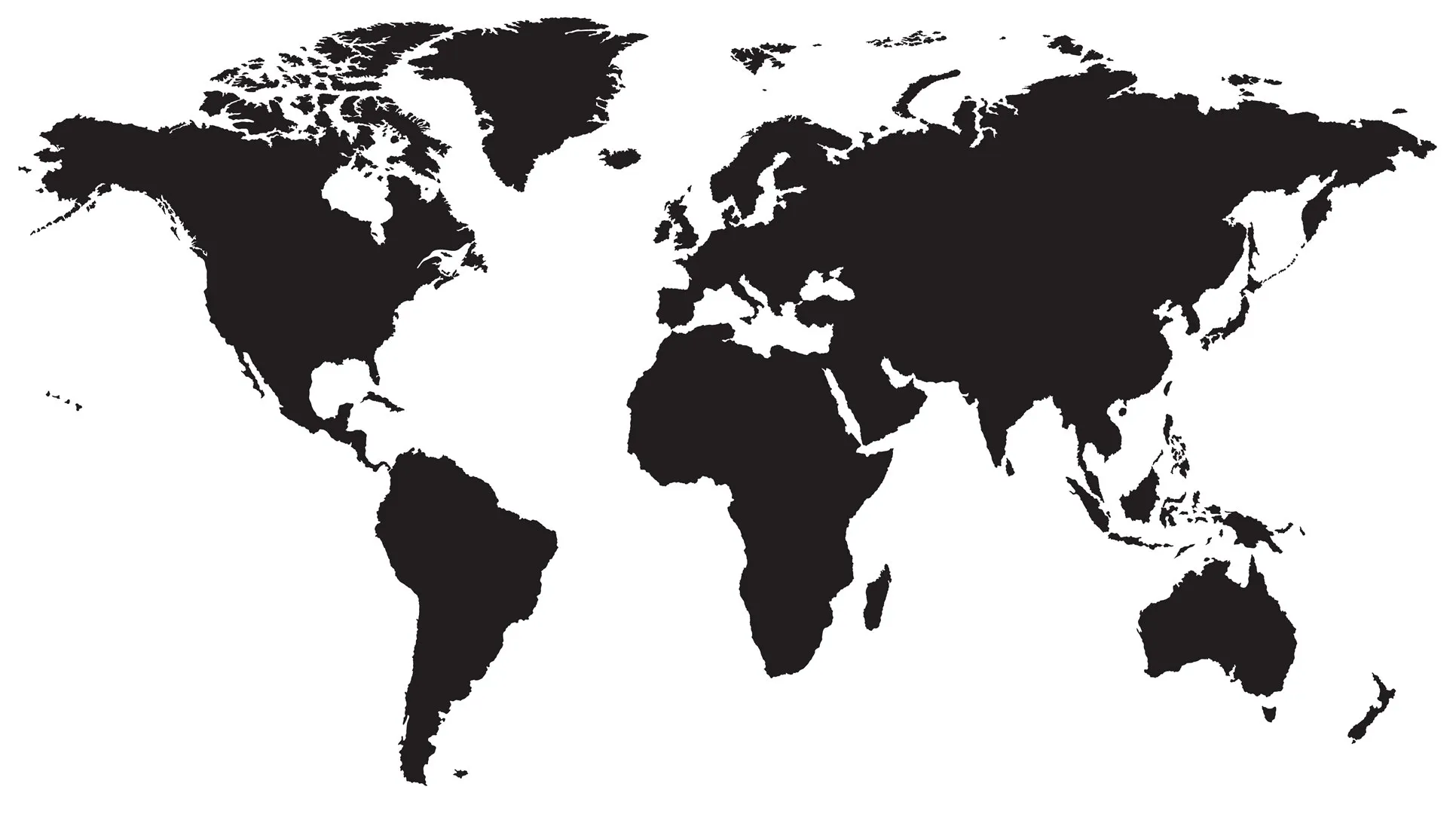 Black World Map