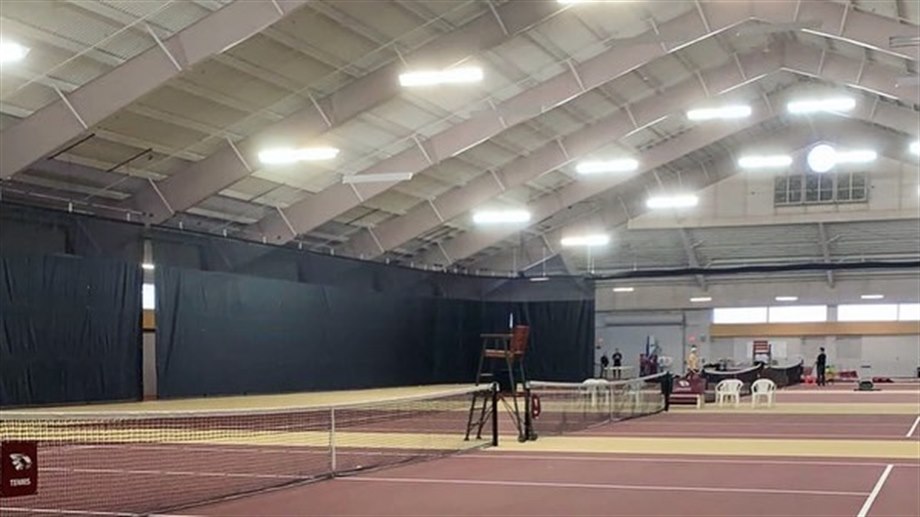 Tennisbanor på Coe College. Här spenderar Fredrik mycket tid under sitt utbyte!