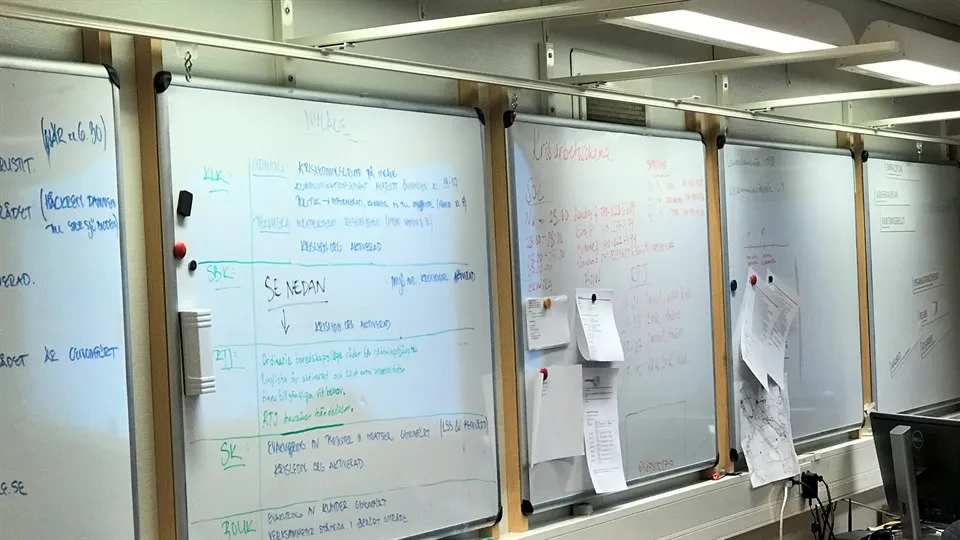 Whiteboards i stabsrum