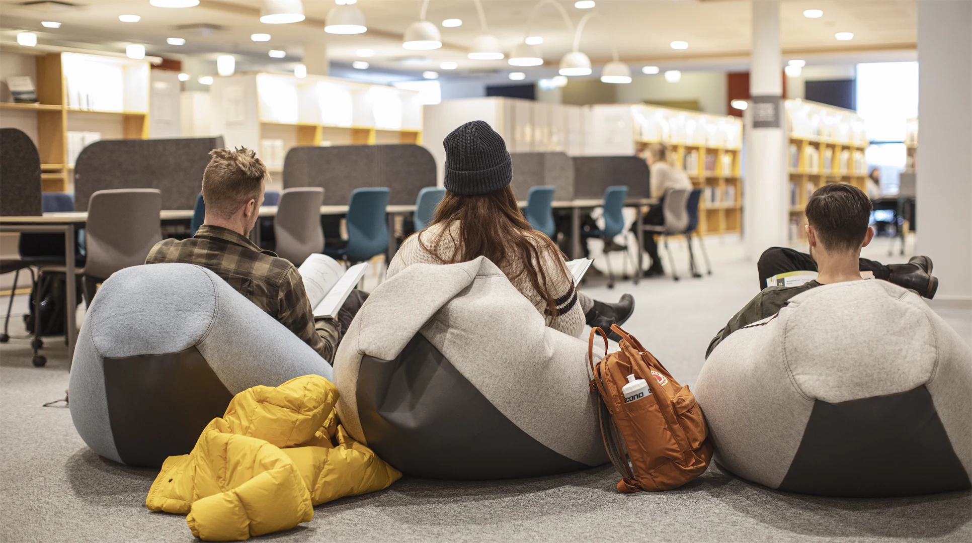 Studenter i biblioteket Östersund