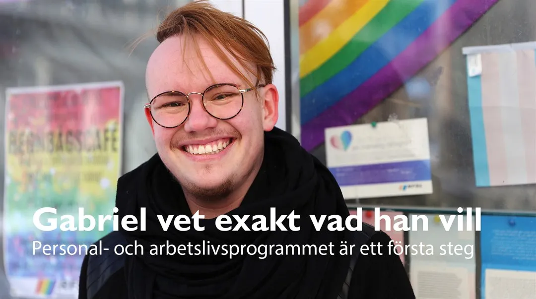 Titelbild till intervju med Gabriel som går Personal- och arbetslivsprogrammet