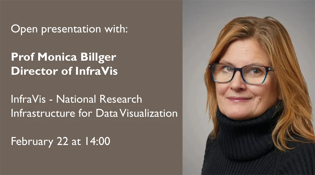 Open presentation with prof. Monica Billger Director of infravis